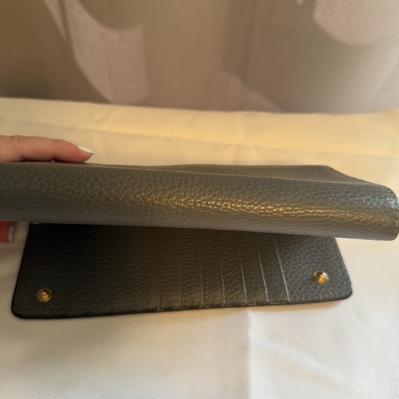 Henri Bendel Uptown Wristlet Credit Cards Organizer Wallet Clutch Gray EUC - Picture 4 of 12